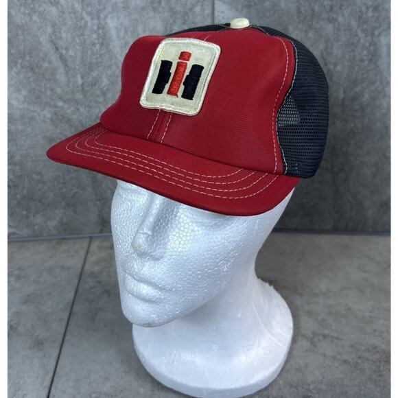 VTG International Harvester Mesh Back Kids Hat Snap Back Red Patch - Picture 1 of 11